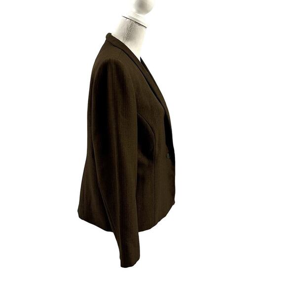 Alfred Dunner Brown Oversized Blazer Size 12 - Picture 5 of 6